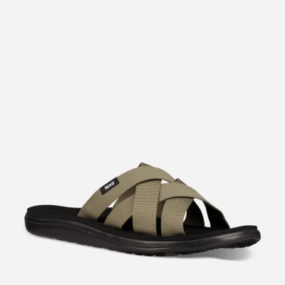 Teva Voya Slide Men's Olive Sandals CA62898 Canada Sale